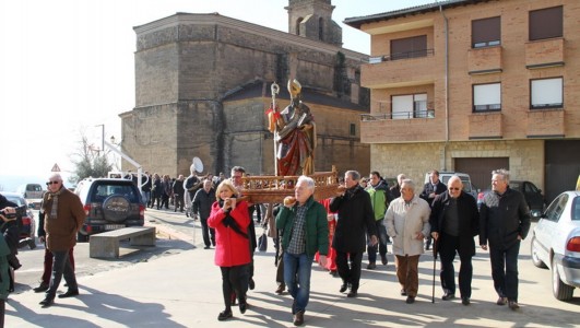 Procesión por las calles de Páganos en las Fiestas de San Blas