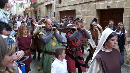 El entierro del conde Martín Lafita en las Jornadas Medievales en Briones. Foto: BigSus