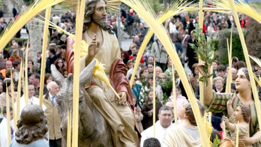 Procesión de las Palmas en la Semana Santa de la ciudad de Ávila