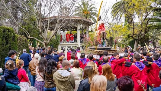 Procesión de 'la Burreta' en la Semana Santa de Alcoy. Foto: Parròquies del Centre d'Alcoi