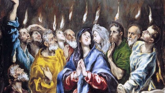 Pentecostés. Autor: El Greco (1600). Museo del Prado