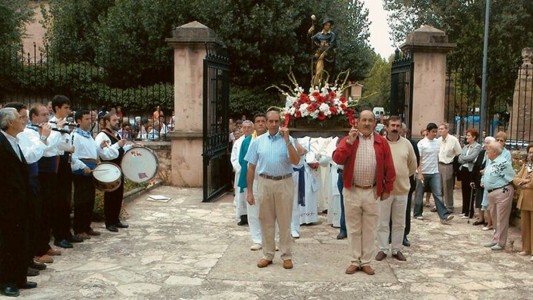 Procesión con la imagen de San Roque, Patrón de Sigüenza