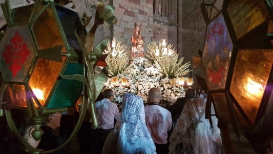 La Virgen de la Mayor a las puertas de la Catedral. Foto: Turismo Sigüenza