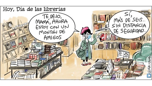 Los libros también tiene su Día. Dibujo: Miki y Duarte / diariodesevilla.es
