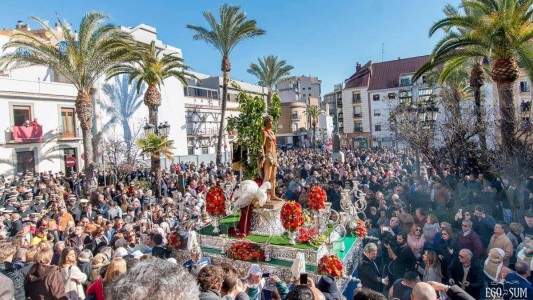 Procesión de San Sebastián, Patrón de la ciudad de Huelva, por las calles de su barrio. Foto: Ego Sum